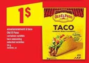 OLD EL PASO TACO SEASONING