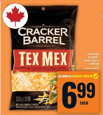 Cracker Barrel Shredded Cheese
