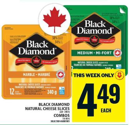 BLACK DIAMOND NATURAL CHEESE SLICES