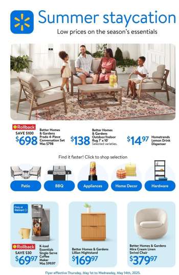Walmart Flyer - May 01, 2025 - May 14, 2025.