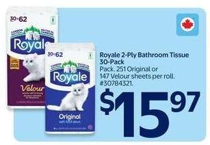 Royale 2-Ply Bathroom Tissue 30-pack