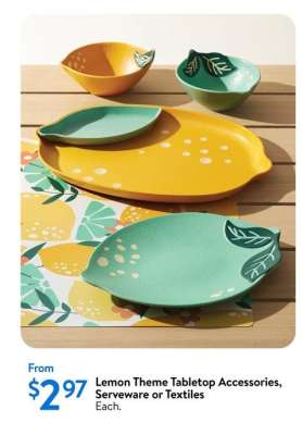 Lemon Theme Tabletop Accessories, Serveware or Textiles