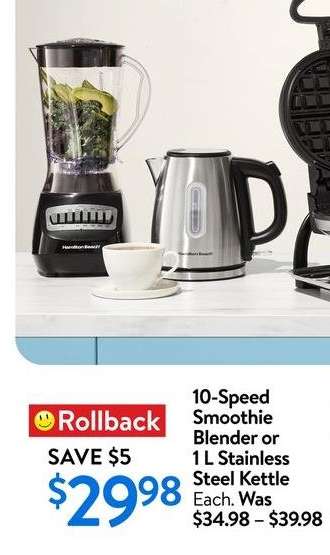 10-Speed Smoothie Blender or 1 L Stainless Steel Kettle