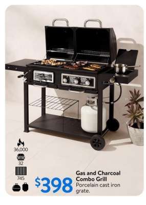 Gas and Charcoal Combo Grill