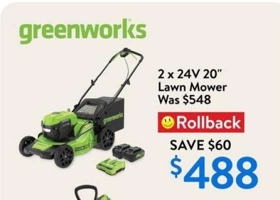 2 x 24V 20" Lawn Mower