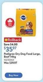 Pedigree Dry Dog Food Large, Beef 14kg