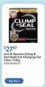 Arm & Hammer Clump & Seal Multi-Cat Clumping Cat Litter