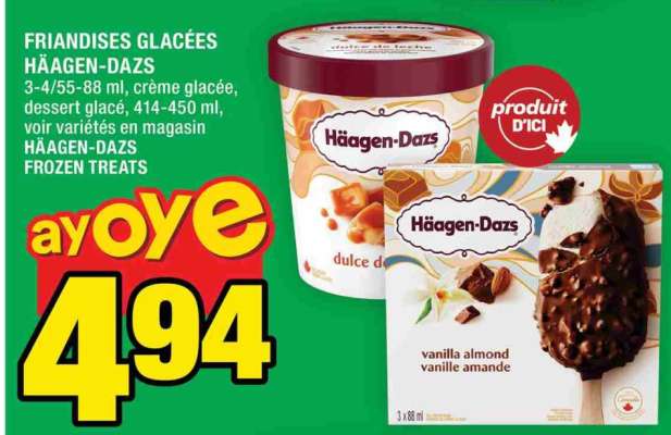 FRIANDISES GLACÉES HÄAGEN-DAZS