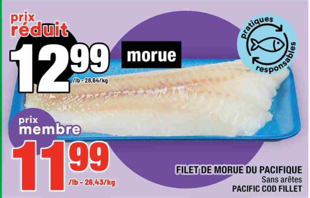FILET DE MORUE DU PACIFIQUE