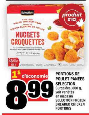 PORTIONS DE POULET PANÉES SELECTION