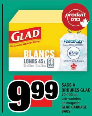 sacs à ordures Glad
