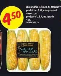 maïs sucré Délices du Marché