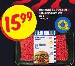 Boeuf haché maigre Québec