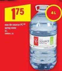 eau de source PC spring water