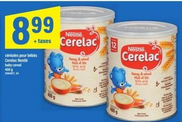 Céréales pour bébés Cerelac Nestlé