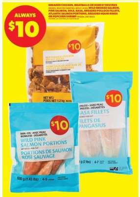 Various Frozen Seafood and Meat Products