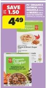 PC Organics Oatmeal, Granola, or Muesli