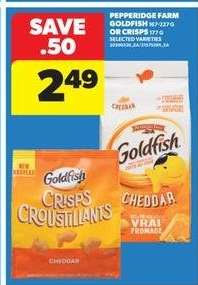 PEPPERIDGE FARM GOLDFISH OR CRISPS
