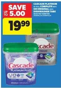 Cascade Platinum Dishwasher Tabs