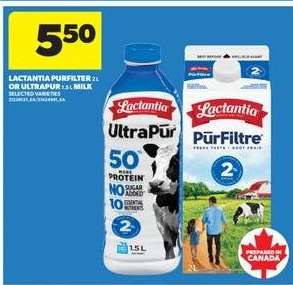 Lactantia PurFiltre or UltraPur Milk