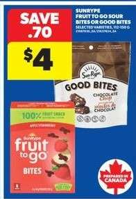 SunRype Fruit to Go Sour Bites or Good Bites