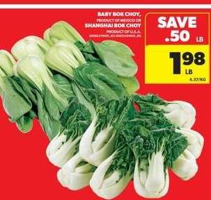Baby Bok Choy or Shanghai Bok Choy