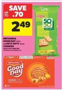 Britannia Good Day or Fifty Fifty Cookies