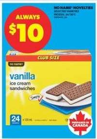No Name Novelties Vanilla Ice Cream Sandwiches