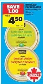 NO NAME PAPER PLATES