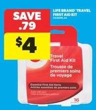 LIFE BRAND TRAVEL FIRST AID KIT