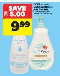 Dove or Live Clean Baby Needs