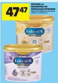 Enfamil A+ NeuroPro or Gentlease Powders