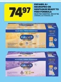 Enfamil A+ NeuroPro or Gentlease Ready to Feed Formula
