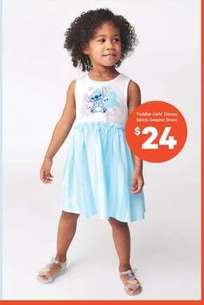 Toddler Girls' Disney Stitch Graphic Dress