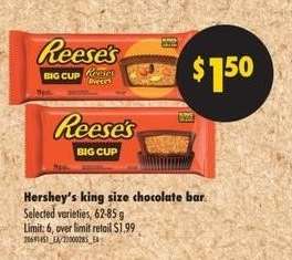 HERSHEY'S KING SIZE CHOCOLATE BAR