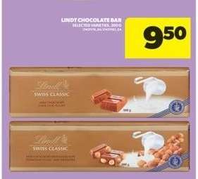 LINDT CHOCOLATE BAR