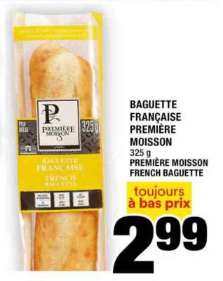 BAGUETTE FRANÇAISE PREMIÈRE MOISSON