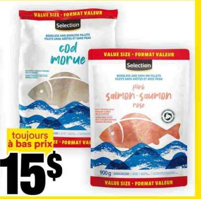 Selection Cod and Pink Salmon