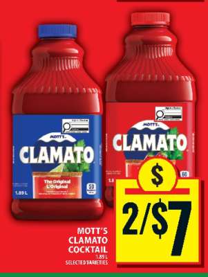 MOTT’S CLAMATO COCKTAIL
