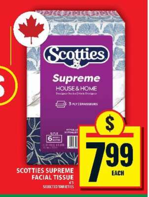 SCOTTIES SUPREME FACIAL TISSUE