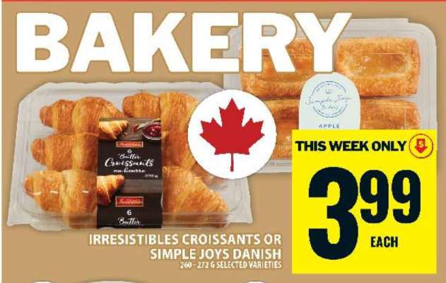 Irresistibles Croissants or Simple Joys Danish