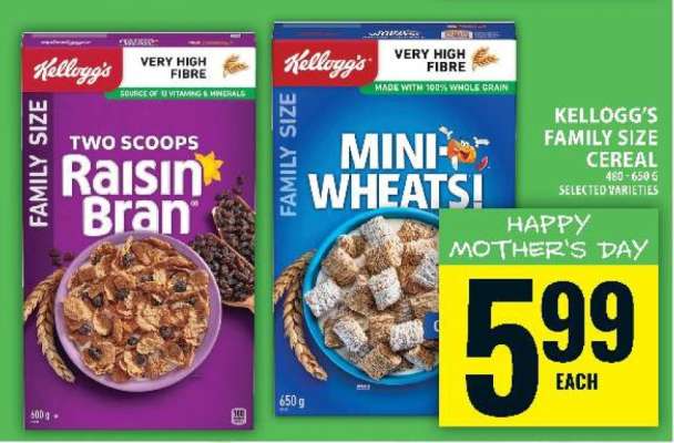 KELLOGG’S FAMILY SIZE CEREAL