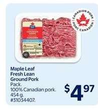 Maple Leaf Fresh Lean Ground Pork
