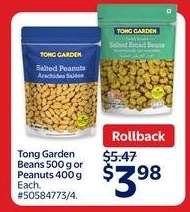 Tong Garden Beans 500 g or Peanuts 400 g