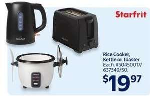 Starfrit Rice Cooker, Kettle or Toaster