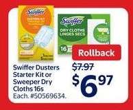 Swiffer Dusters Starter Kit or Sweeper Dry Cloths 16s
