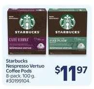 STARBUCKS NESPRESSO VERTUO COFFEE PODS