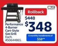 Performance 4-Burner Cart-Style Gas Grill