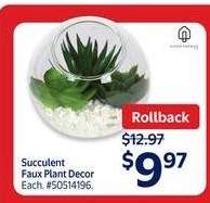 Succulent Faux Plant Decor