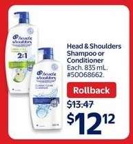 Head & Shoulders Shampoo or Conditioner